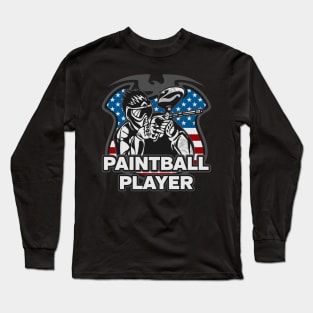 Paintball Player USA Long Sleeve T-Shirt